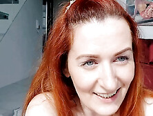 Hot Redhead Masturbates Her Hairy Pussy to Squirt and Moan