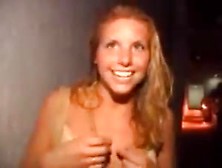 Amazing Club Girl Masturbates Outside