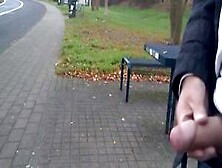 German Daddy Wanking Outdoor