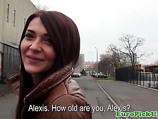 Picked up brunettes blowjob and jizz swallow