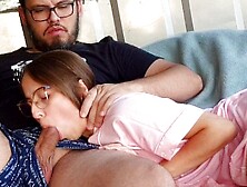 I Watch Tv With My Stepsister And Make Her Suck My Cock - Nicoli Now