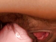 Misaki Tanemura gargles her manmeat after gargling him off with her horny, unshaved pussy.