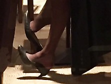 Milf Dangling Heels/shoes Off In Public