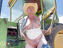 Fucking Myself & Squirting In The Tractor