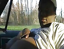 Black Bbw With Big Tits Sucking Dick In A Car.