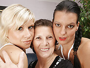 Three Naughty Old And Young Lesbians Do It On The Couch - Maturenl