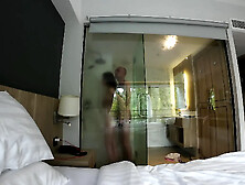 He Teasing Me with His Big Cock While I Shower