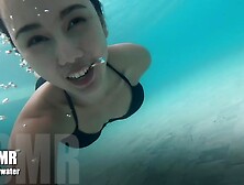 Sexy Bikini Woman Swimming Under Water 3