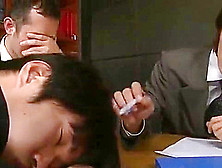 Hojo Toying Her Pussy During An Office Meeting Hairy-Cunt