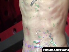 Bondagebadboy. Com - White Dude With Tats Endures Hot Wax And Harsh Ball Busting In Br