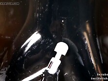 Rubber vacuum box bdsm and BP fem dom