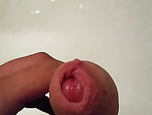 Foreskin Playing And Cumshot