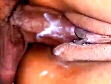 Youthful black with tiny constricted twat takes a thick cook