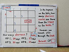 How many shortest routes are there?[JapanMath]