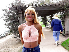 Evi Rei is an 18 year old ebony hottie that craves white cock - BangRealTeens