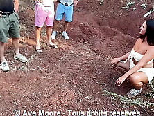 Beautiful French Amateur Gets Fucked By A Group Of Strangers In The Woods