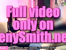 Jeny Smith enticed a chap and made him see her masturbate with a toy in her cunt.