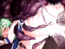 Sanae's Double Penetrated by Monster