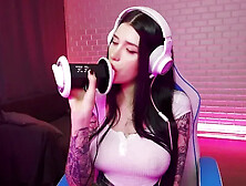 Orgasmic Asmr Gorgeous Babe Licking and Sucking.