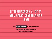 Dirty Talk // Ditzy Cheerleader Get Help From Coach