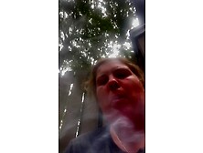 Smoking Slut Plays With Pussy