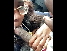 Babe Giving Head in the Car and getting CAUGHT !