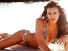 Gorgeous Russian Model In Bikini Poses While...