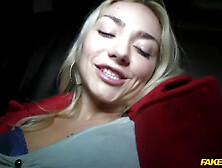 Taxi Cab Sex: Blonde Hottie Asks Cabbie's For His Hot Cum Creampie Cumshot