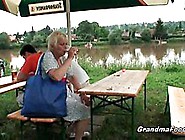 Nasty granny gets to hard threesome