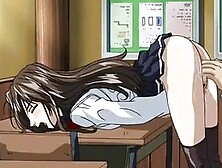 Anime girl gets holes fingered