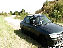 He Bangs Very Mature Older Woman From Behind