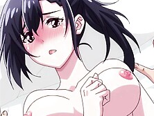 Brunette babe's big ass gets stretched with a new hard cock in a hentai parody