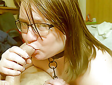 Youngster Jizz Addicted Slave Eats Slurps Spunk Off Plate And Plays With It In Her Mouth