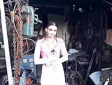 Debt4k.  debt collector creeped into Arina Shy’s house and toughly screwed her in the backyard