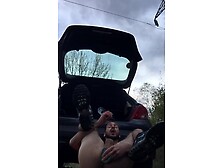 Freaky Guy Pulls Out In The Middle Of Nowhere To Play With Dildo