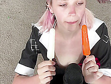 Asmr- Popsicle Sucking With Schoolgirl