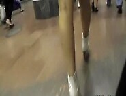 Classy subway upskirt footage