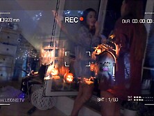 Tiny College Gals Throw A Party At Home As Halloween Bitches To Celebrate Halloween Holiday