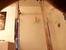 Spying sisters hairless body in a shower