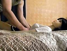 Sport-girl Nomi got fucked by couch in his rest room.