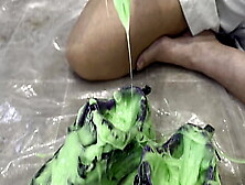 Trashing Sneakers (Trainers) With Super Sticky Slime