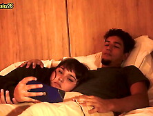 Watching a sex tape with my stepfather and I accidentally swallowed his wang (they almost discovered us)