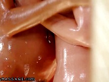 NuruMassage Eliza Ibarra Helps Her GF Whitney Wright For A Scissoring Nuru Tutorial