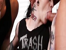 Gorgeous Punk Slut Assfucked In Threesome