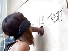 Home-made glory hole,  I guess the treat till I get my dick and get fucked