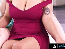 Breasty Sweethearts Massage Their Large Boobs - SP