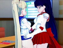 Sailor Moon, Lesbian Fingering And Lesbian Trib In Sailor Mars - Lesbian Sex, Fingering, Eat Out, And Trib. Lesbian Hentai