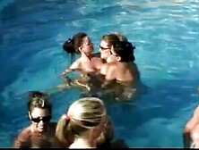Naughty Allie All Girl Pool Swinger Party