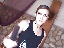 A cute German teen gets her shaved pussy demolished