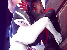 Spider-Smooch Deep Throat: Miles Morales X Masculine Spider-Gwen Part 1